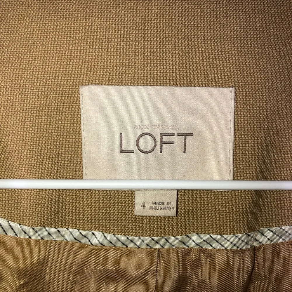 LOFT Tan Blazer Structured Suit Jacket - Picture 4 of 6